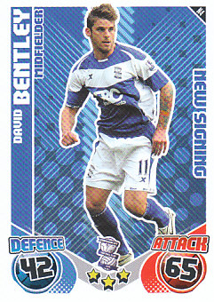 David Bentley Birmingham City 2010/11 Topps Match Attax New Signing #N4